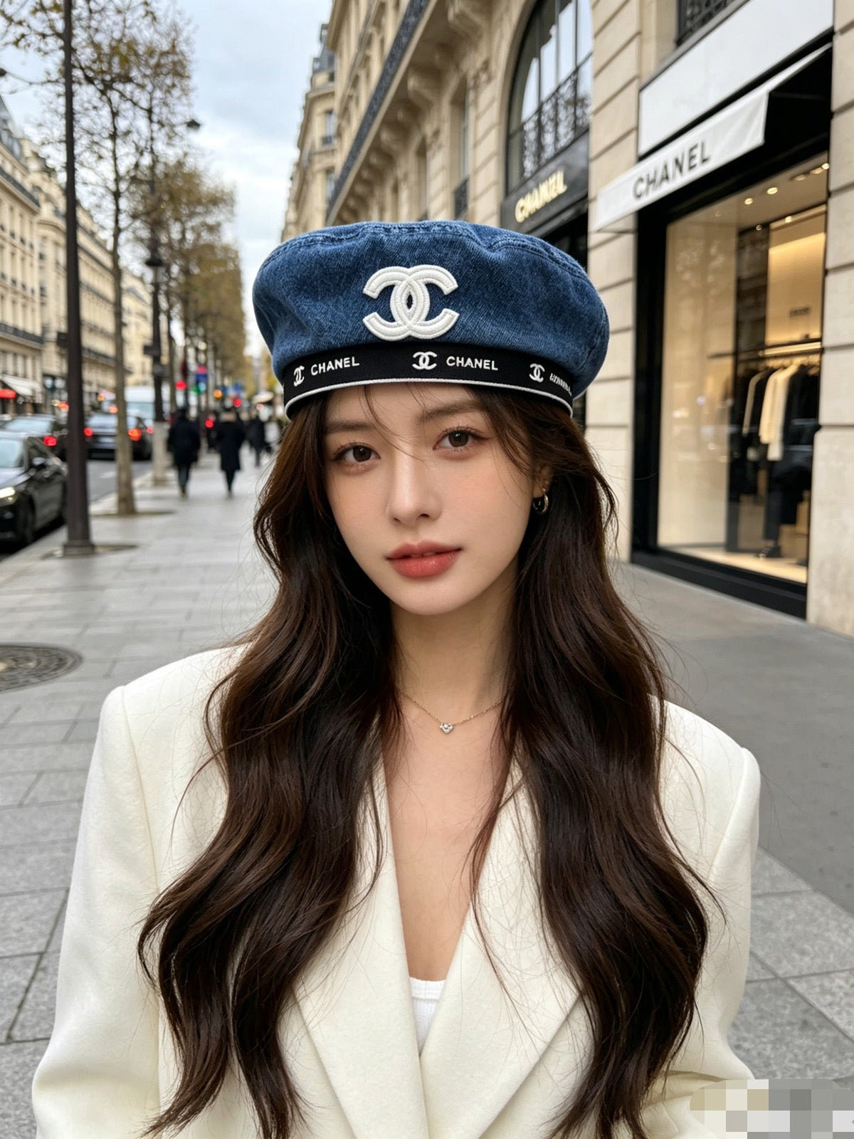 Chanel Denim Beret - image 2