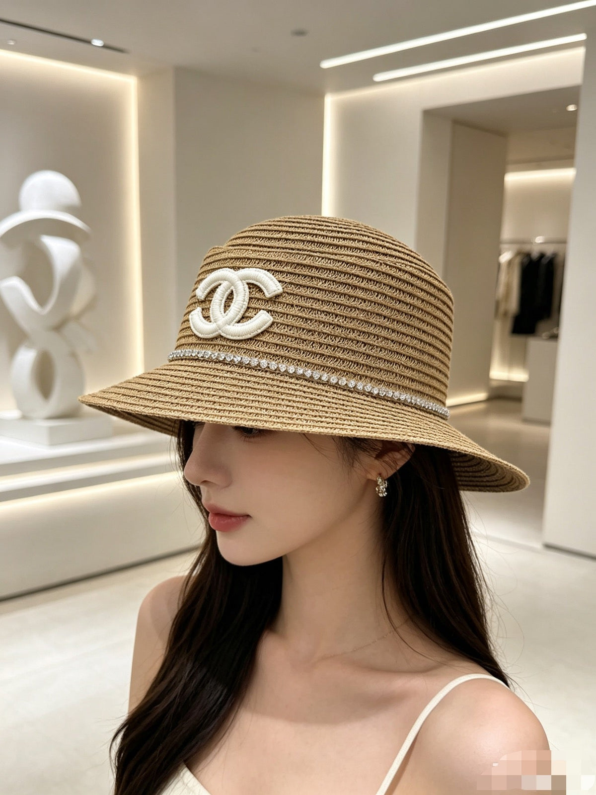 Chanel Woven Open Knit Hat - image 4