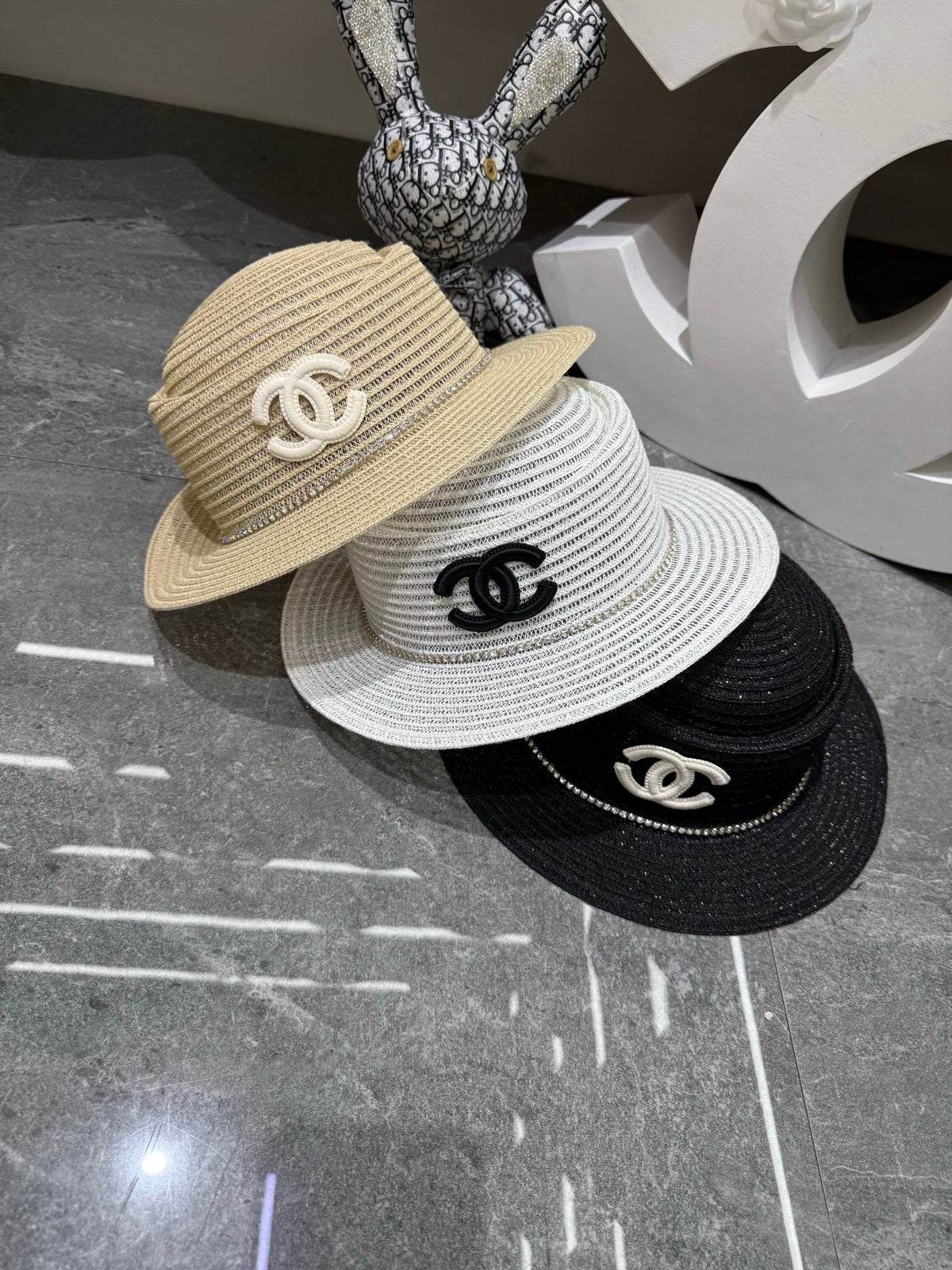 Chanel Woven Open Knit Hat - image 8