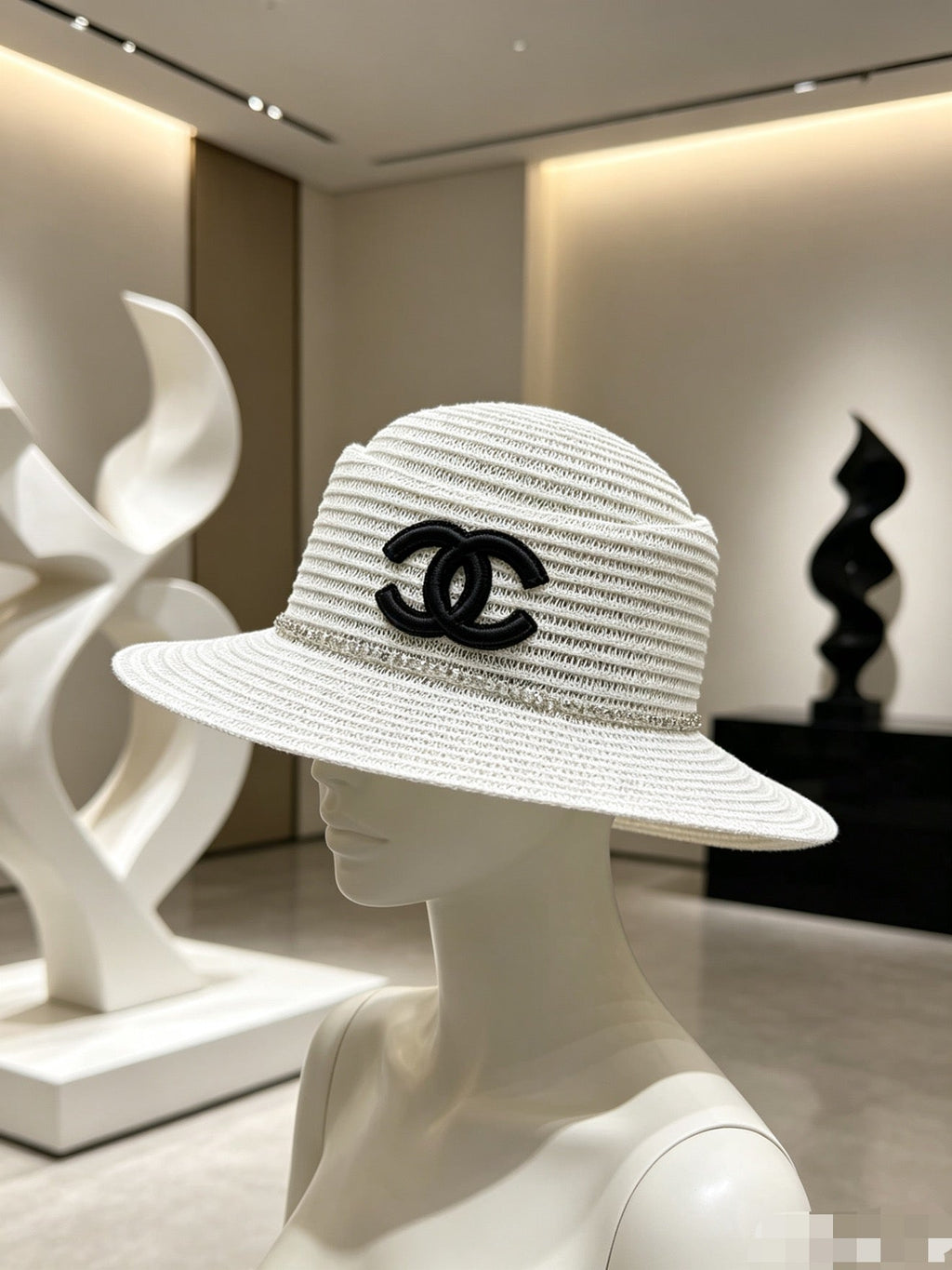 Chanel Woven Open Knit Hat - image 2