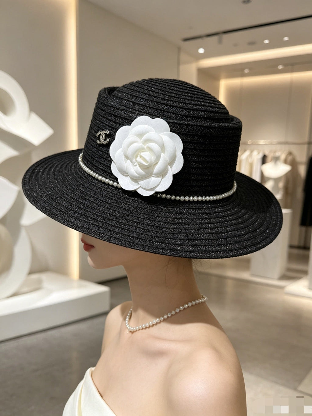 Chanel Woven Open Knit Hat - image 4