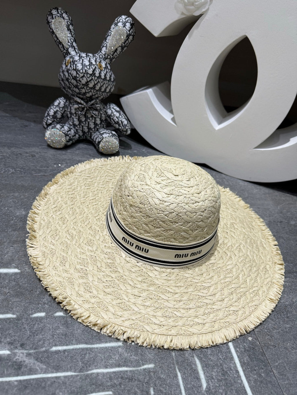 Miu Miu Woven Open Knit Bucket Hat - image 7
