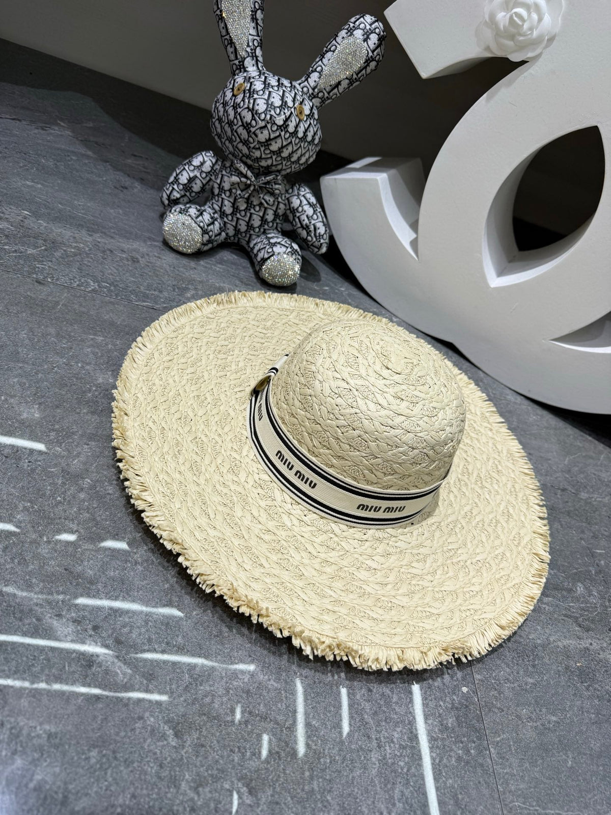 Miu Miu Woven Open Knit Bucket Hat - image 5