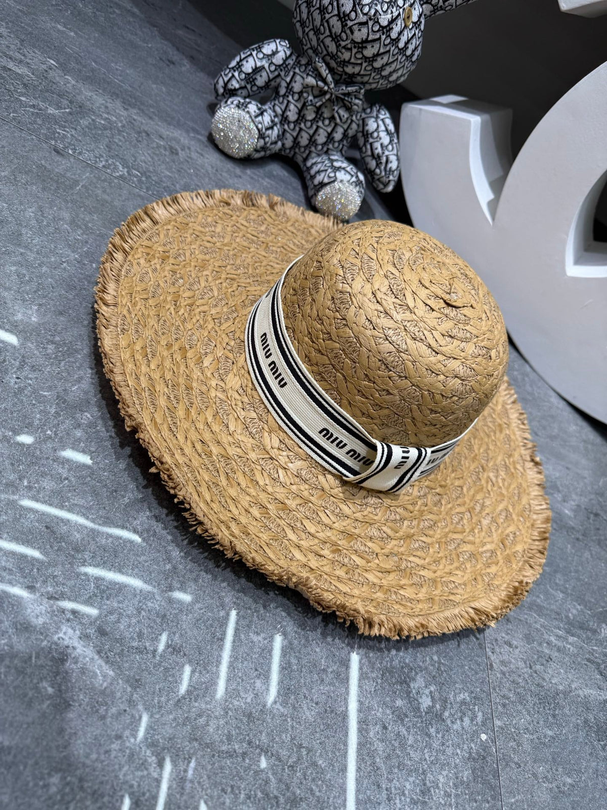 Miu Miu Woven Open Knit Bucket Hat - image 6