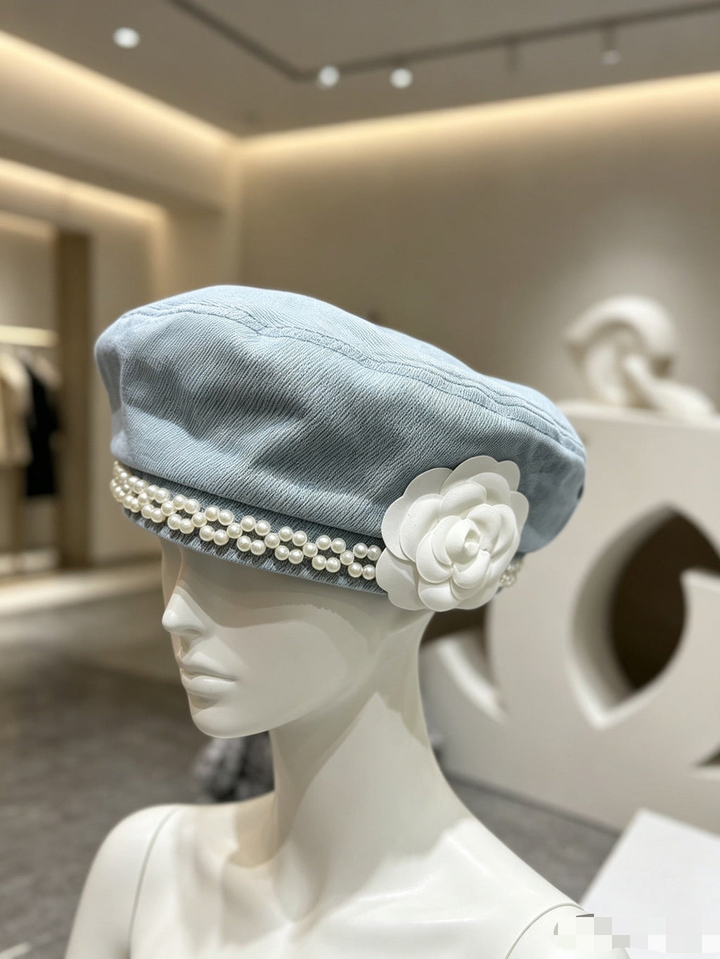 Chanel Denim Woven Beret - image 2