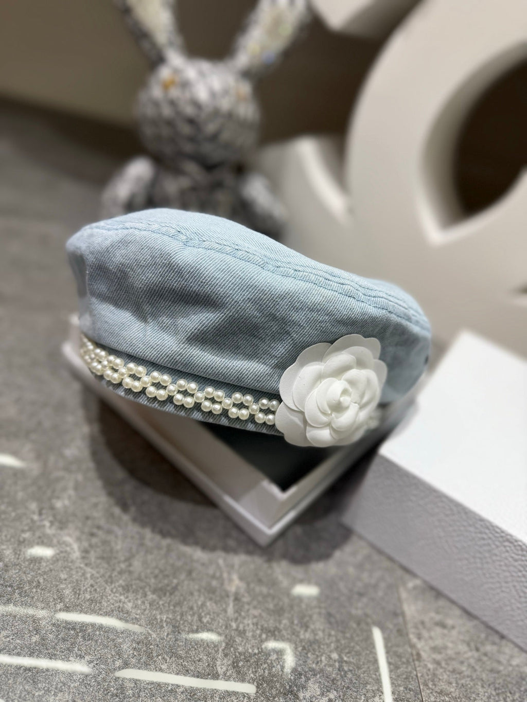 Chanel Denim Woven Beret - image 5