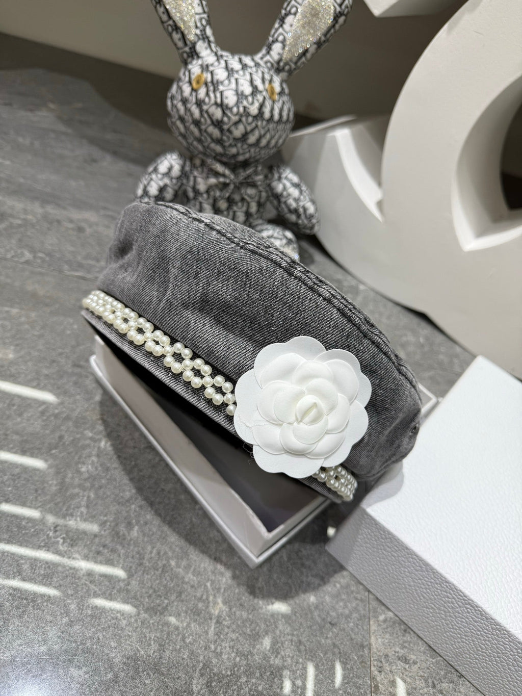 Chanel Denim Woven Beret - image 6
