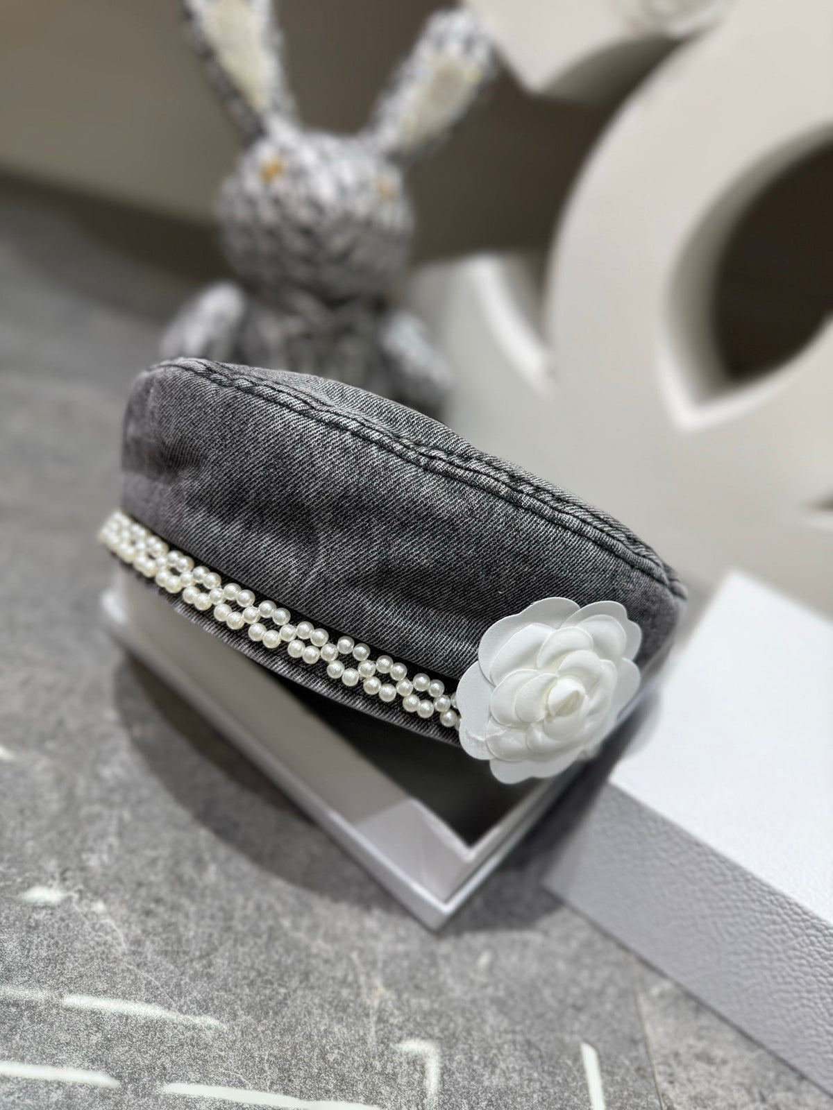 Chanel Denim Woven Beret - image 8
