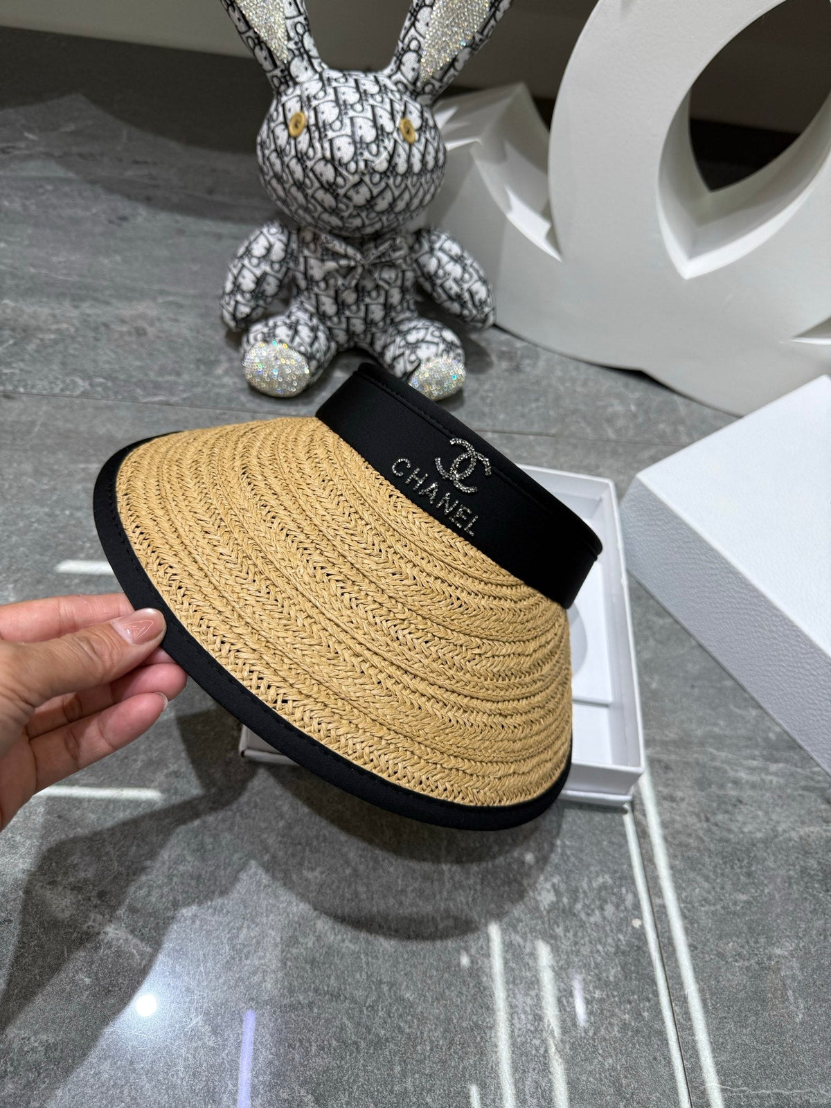 Chanel Woven Open Knit Visor - image 8