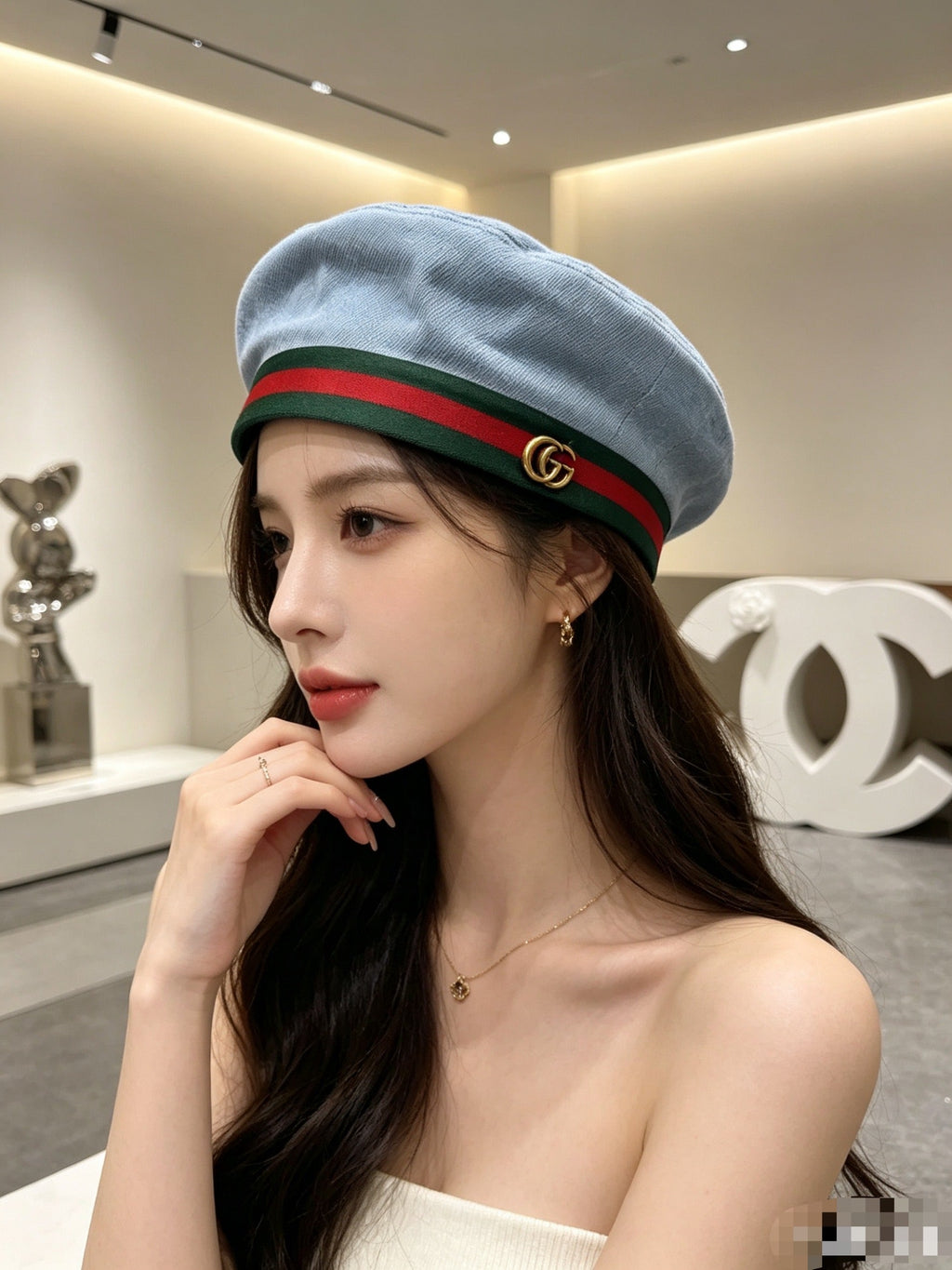 Gucci Denim Beret - image 3
