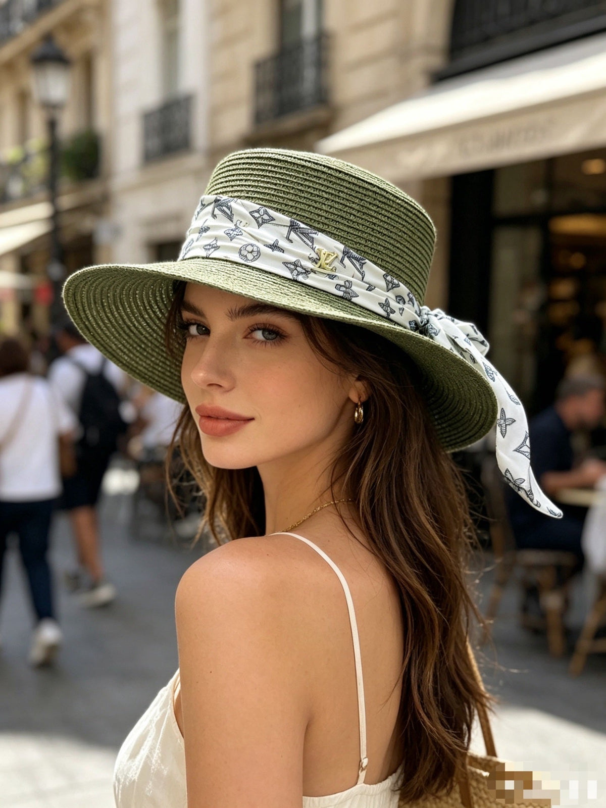 Woven Open Knit Hat - image 3