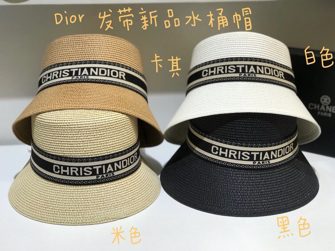 Dior Woven Open Knit Bucket Hat - image 5