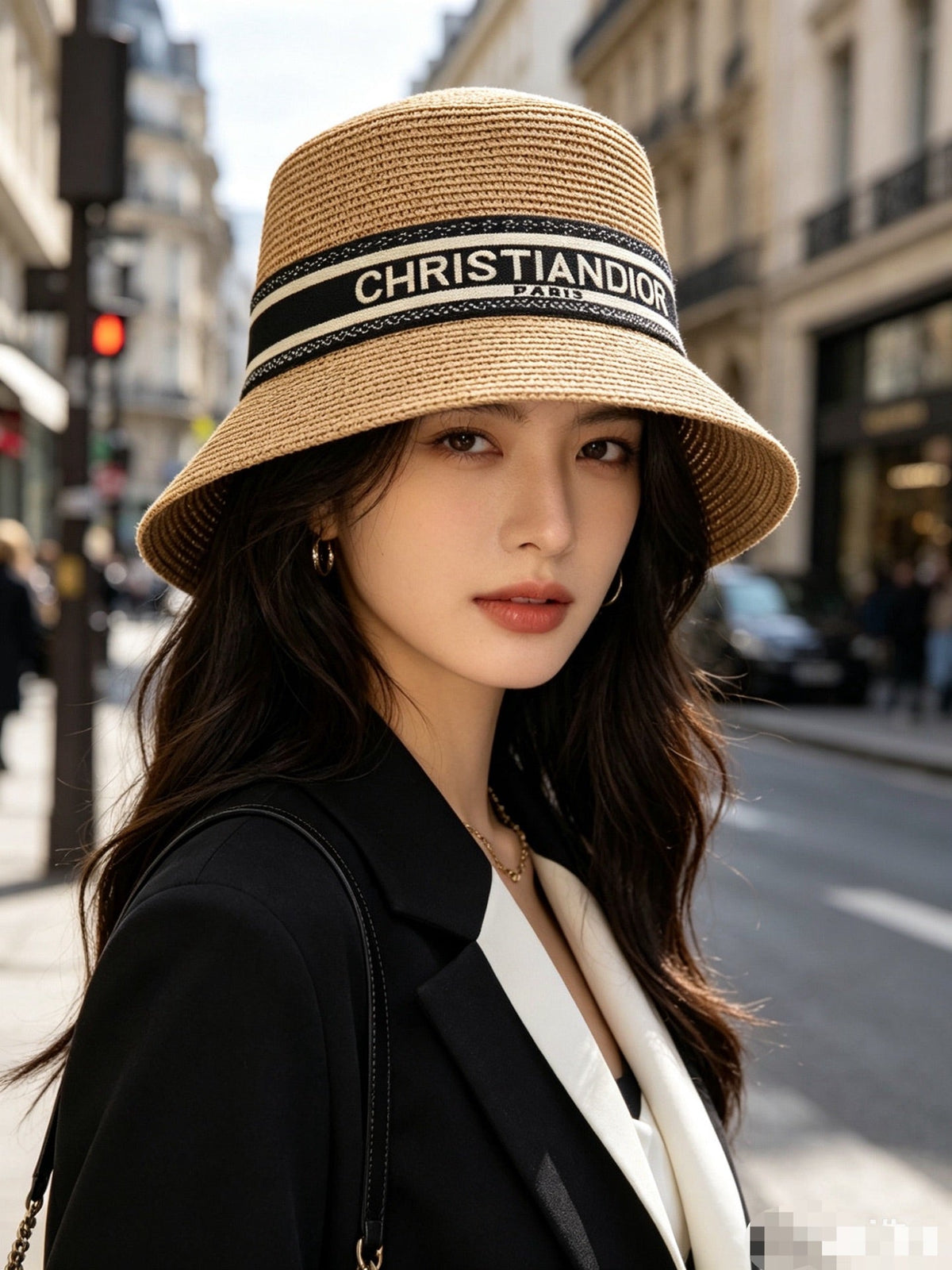 Dior Woven Open Knit Bucket Hat - image 4