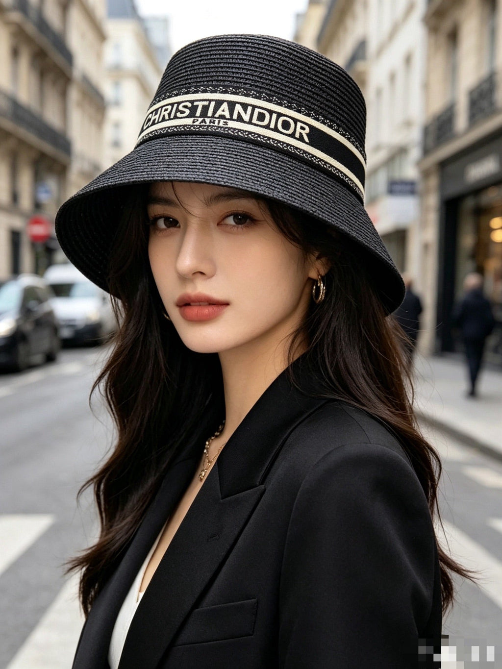 Dior Woven Open Knit Bucket Hat - image 2