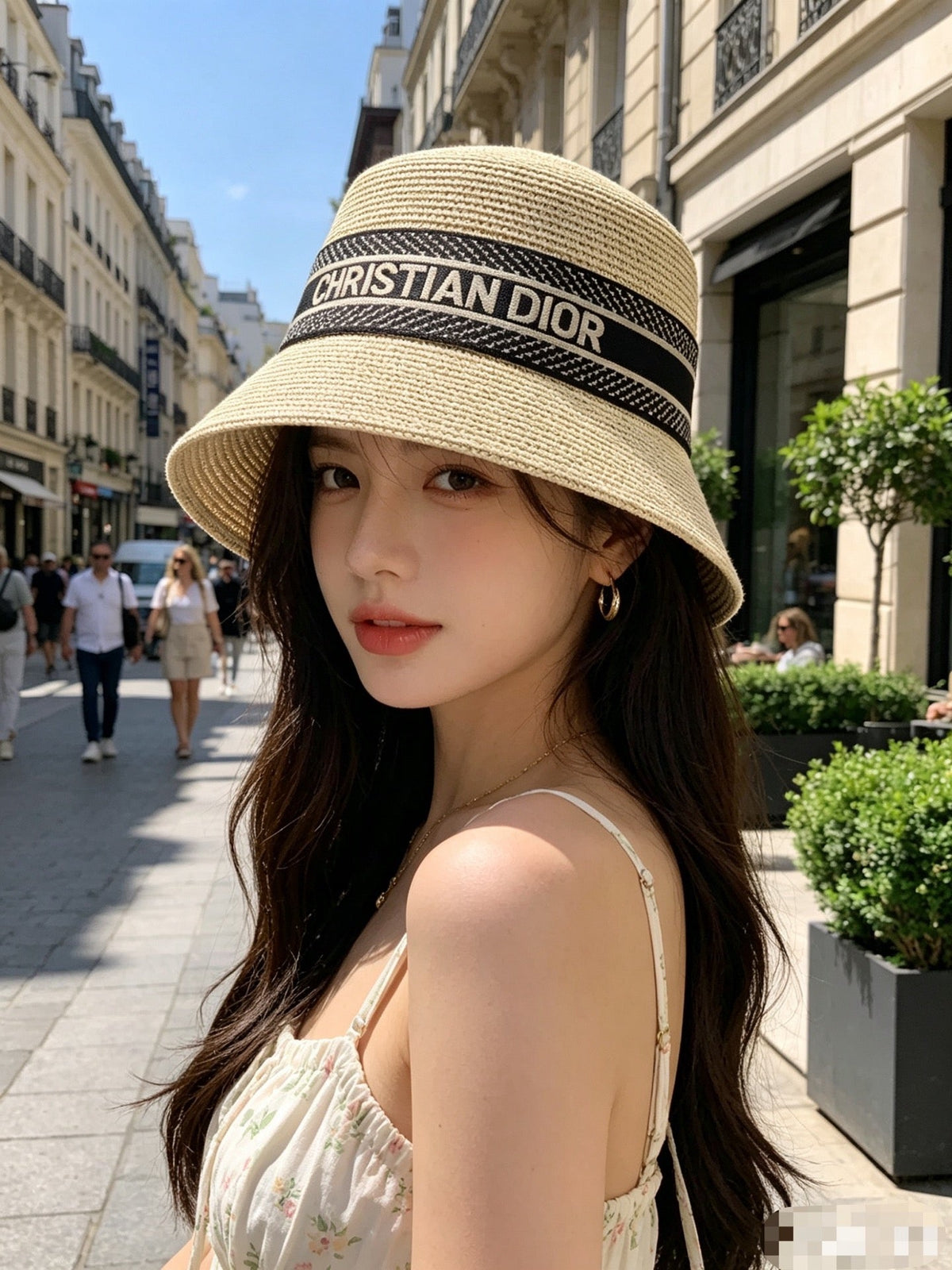Dior Woven Open Knit Bucket Hat - image 3