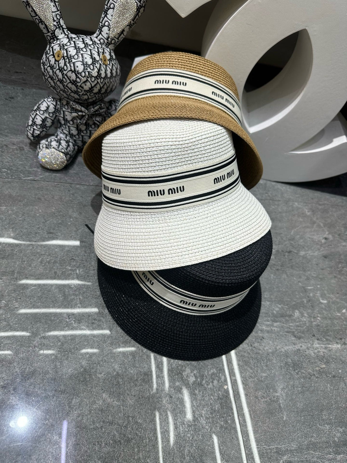 Miu Miu Woven Open Knit Bucket Hat - image 9