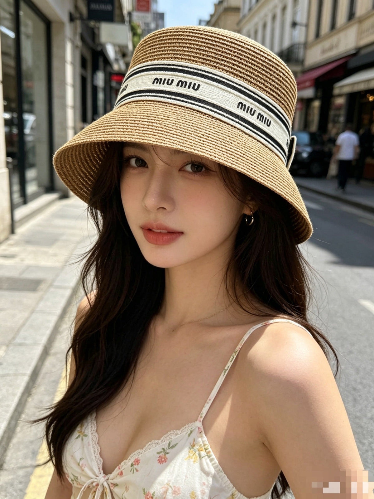 Miu Miu Woven Open Knit Bucket Hat - image 3