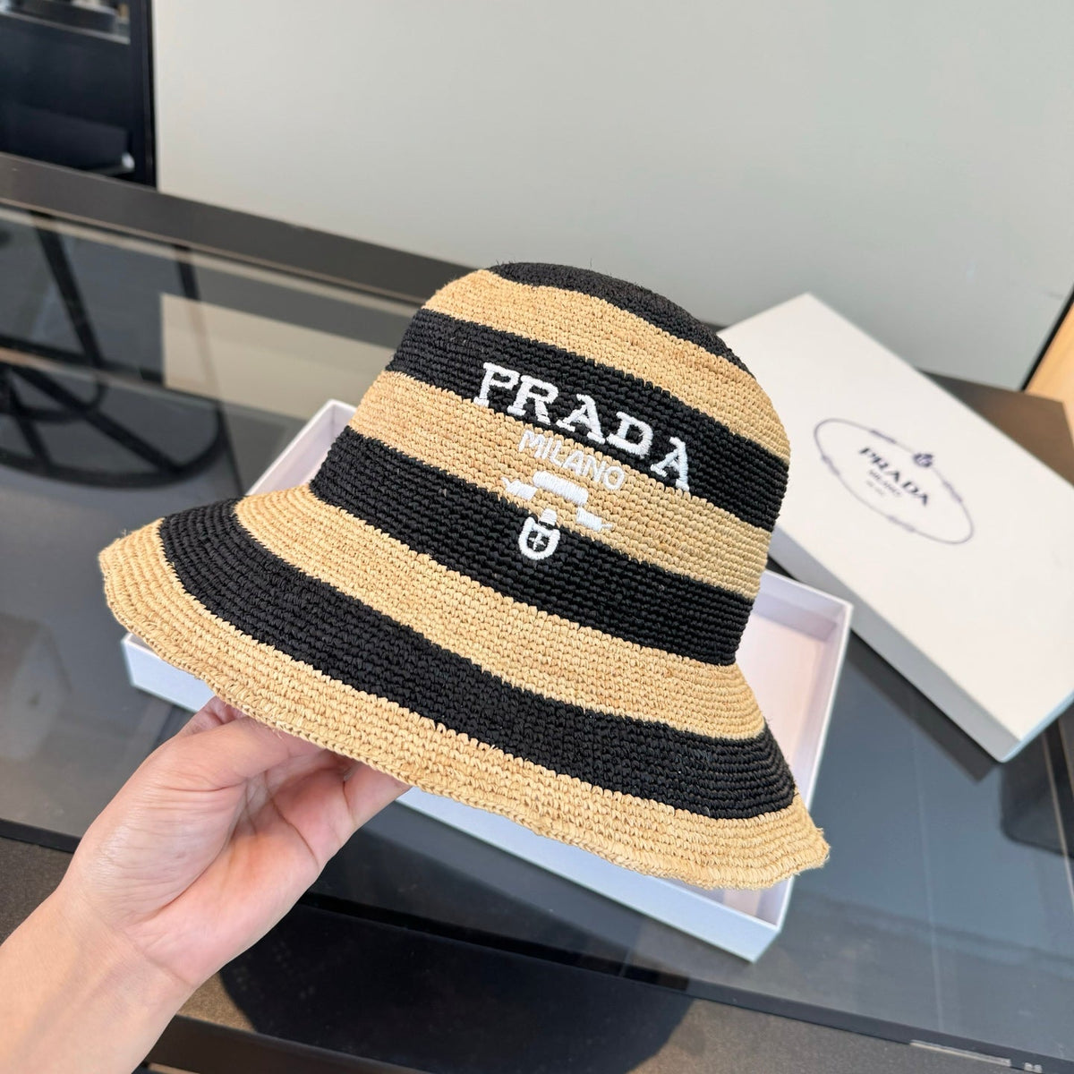 Prada Embroidered Bucket Hat - image 4
