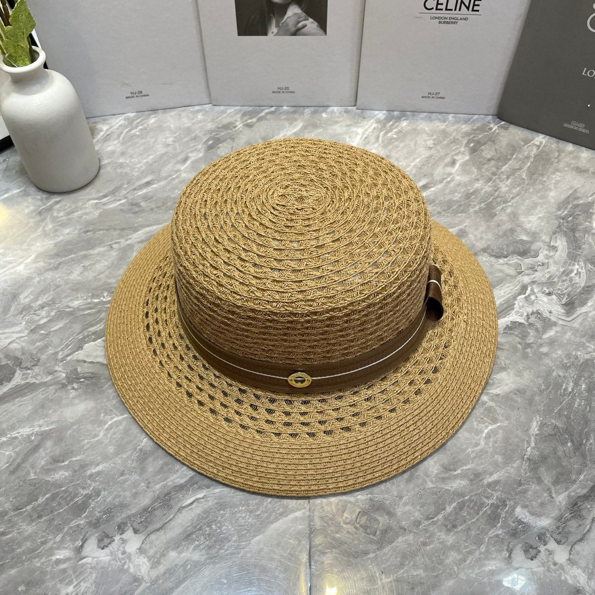Open Knit Straw Hat - image 2