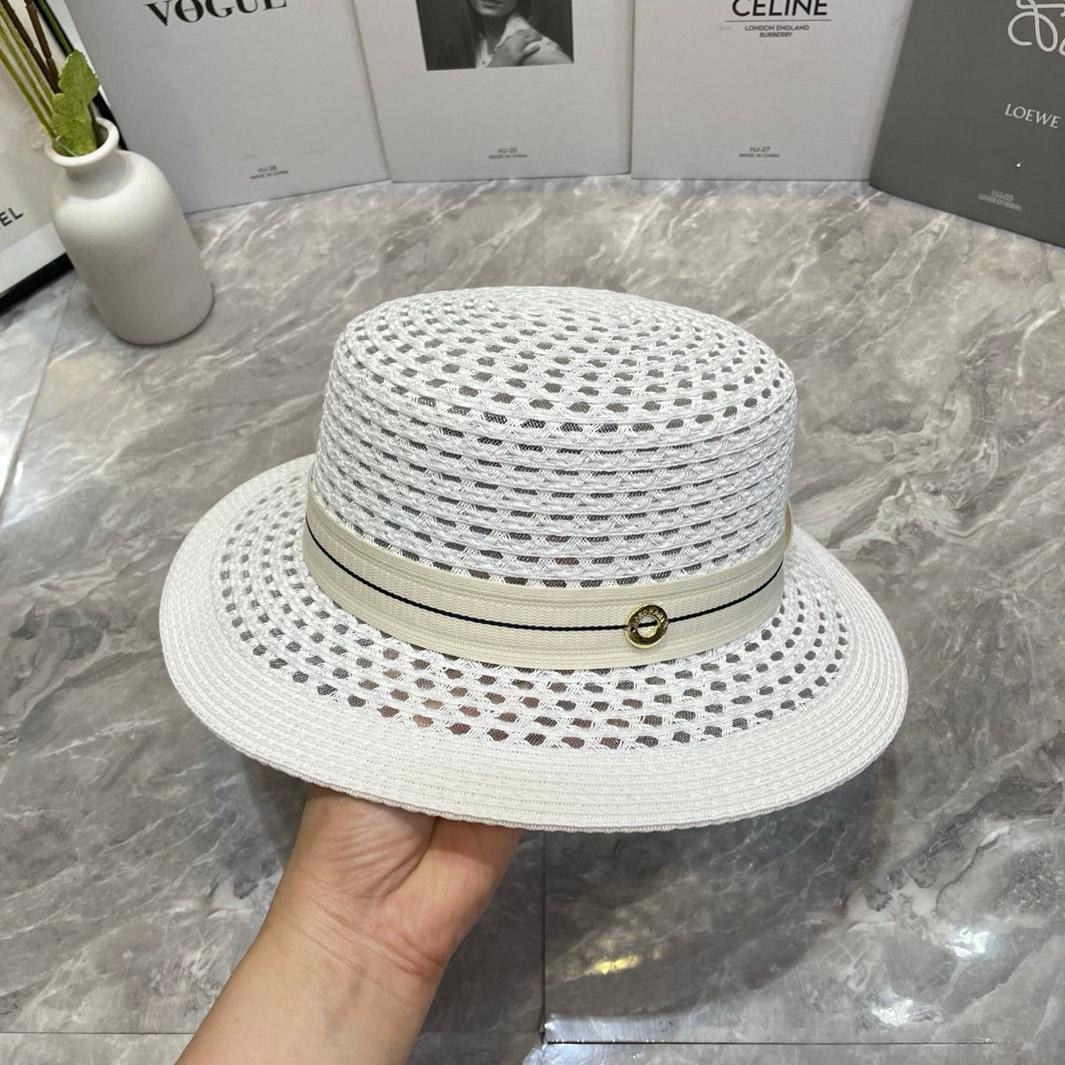 Open Knit Straw Hat - image 8