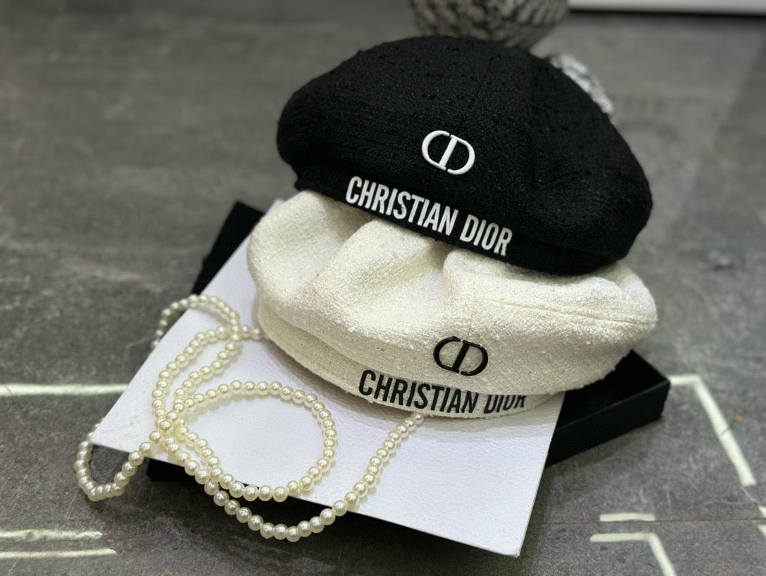 Dior Woven Open Knit Beret - image 8