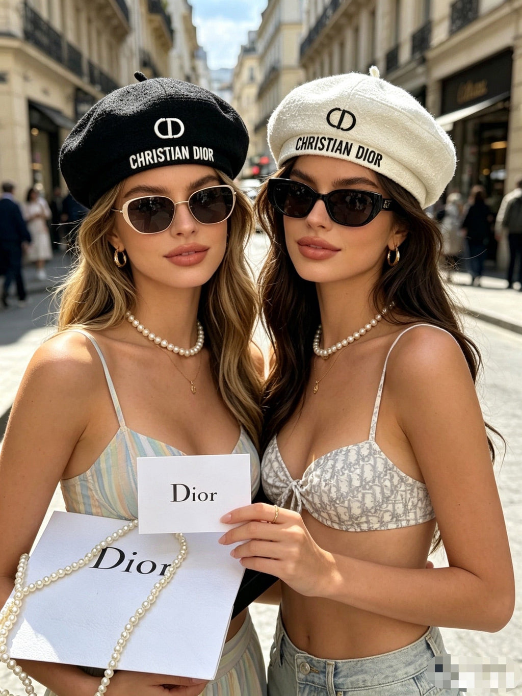 Dior Woven Open Knit Beret - image 3