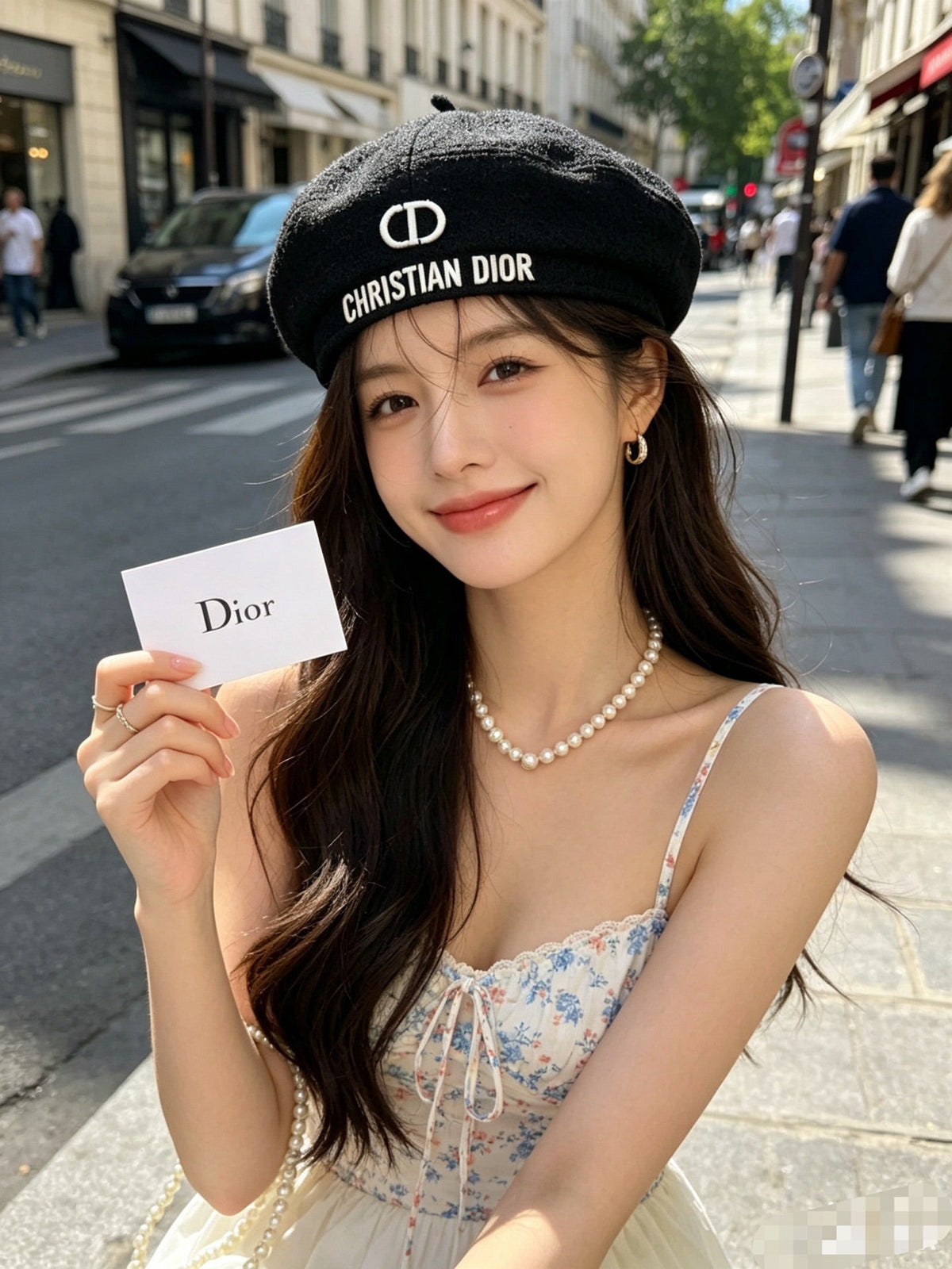 Dior Woven Open Knit Beret - image 5