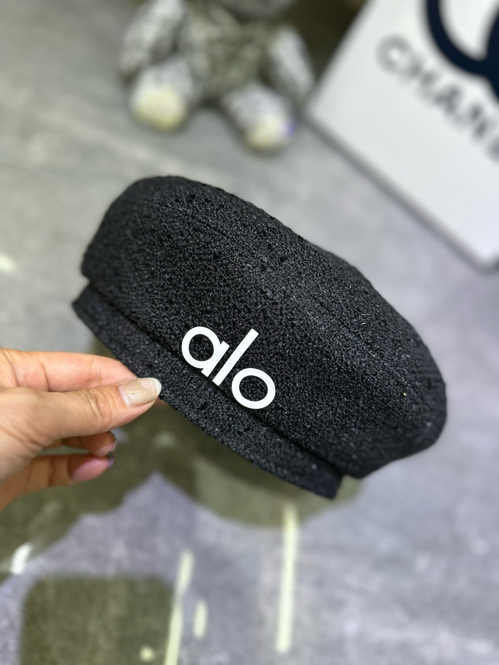 Alo Woven Open Knit Beret - image 7