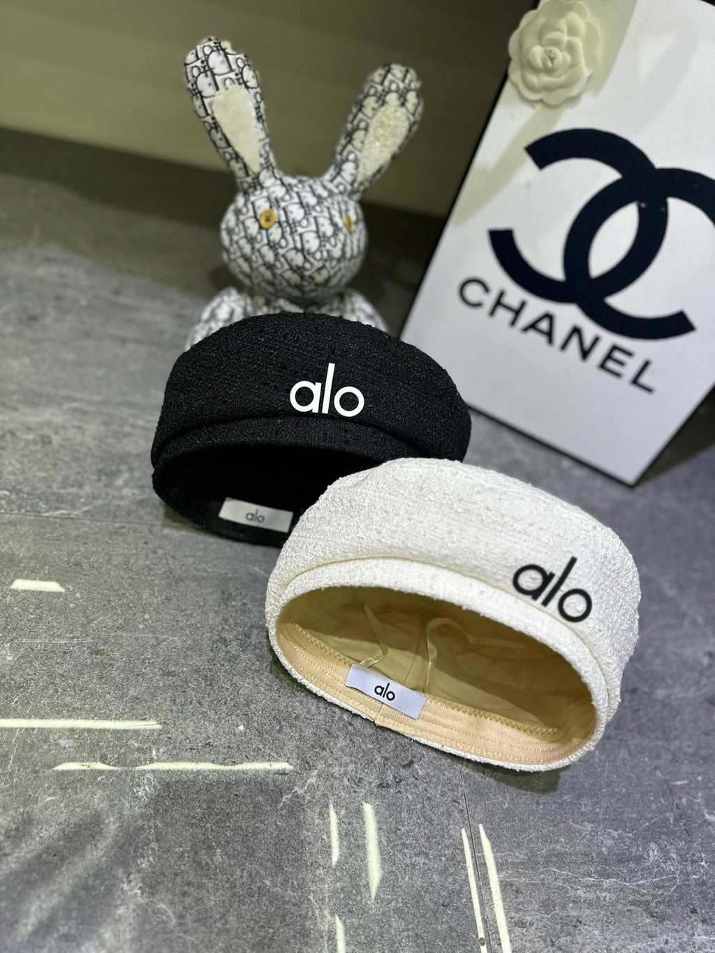 Alo Woven Open Knit Beret - image 5