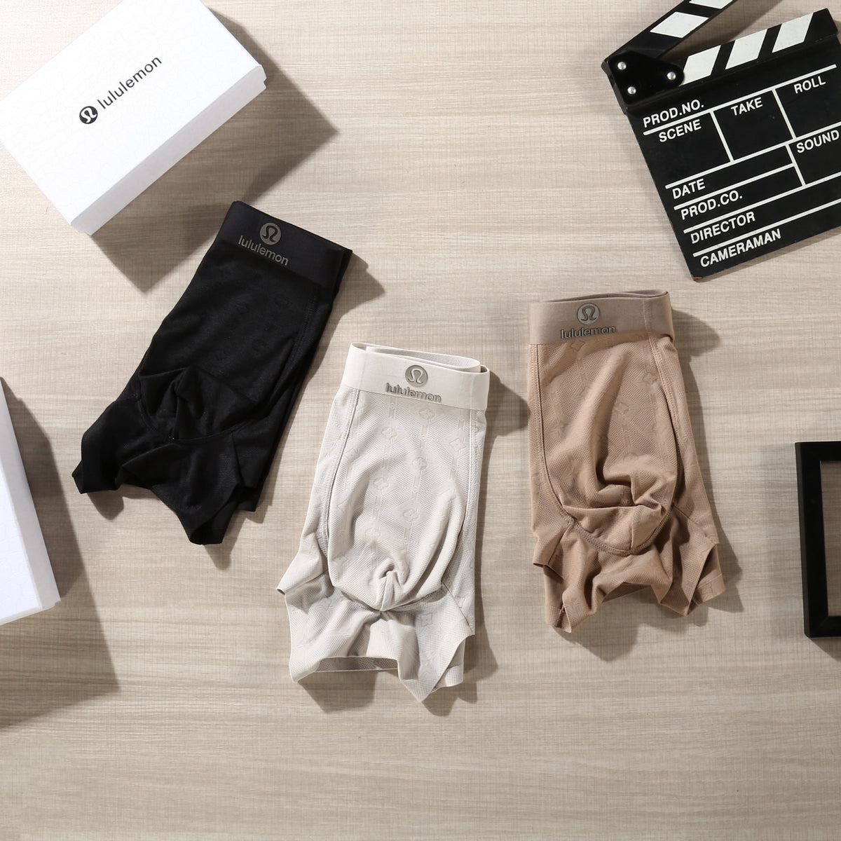 Lululemon taupe contrast waist boxer briefs - view 6