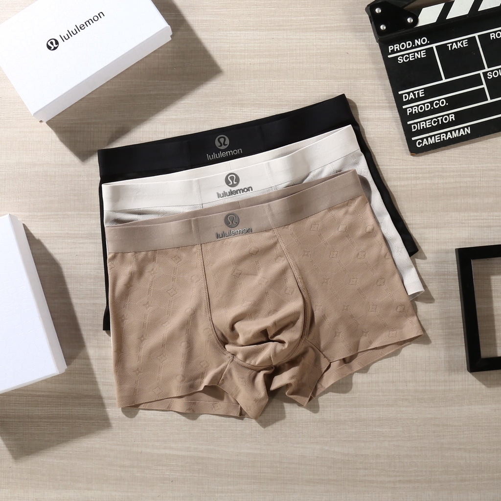 Lululemon taupe contrast waist boxer briefs - view 1