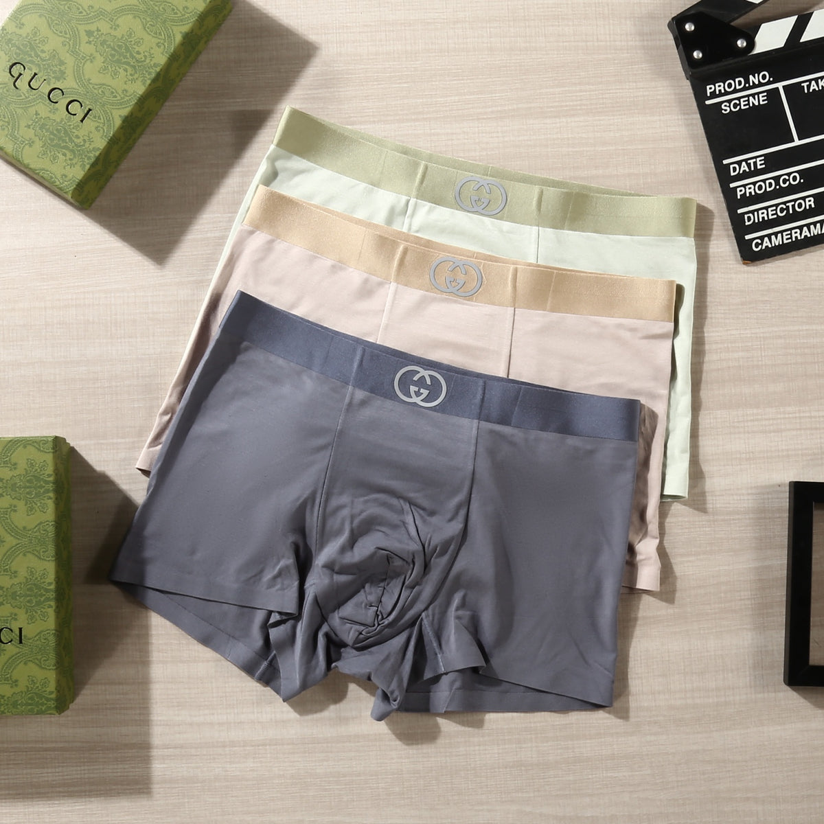 Gucci Boxer Briefs - tonal logo waistbands and plain bodies - image 2
