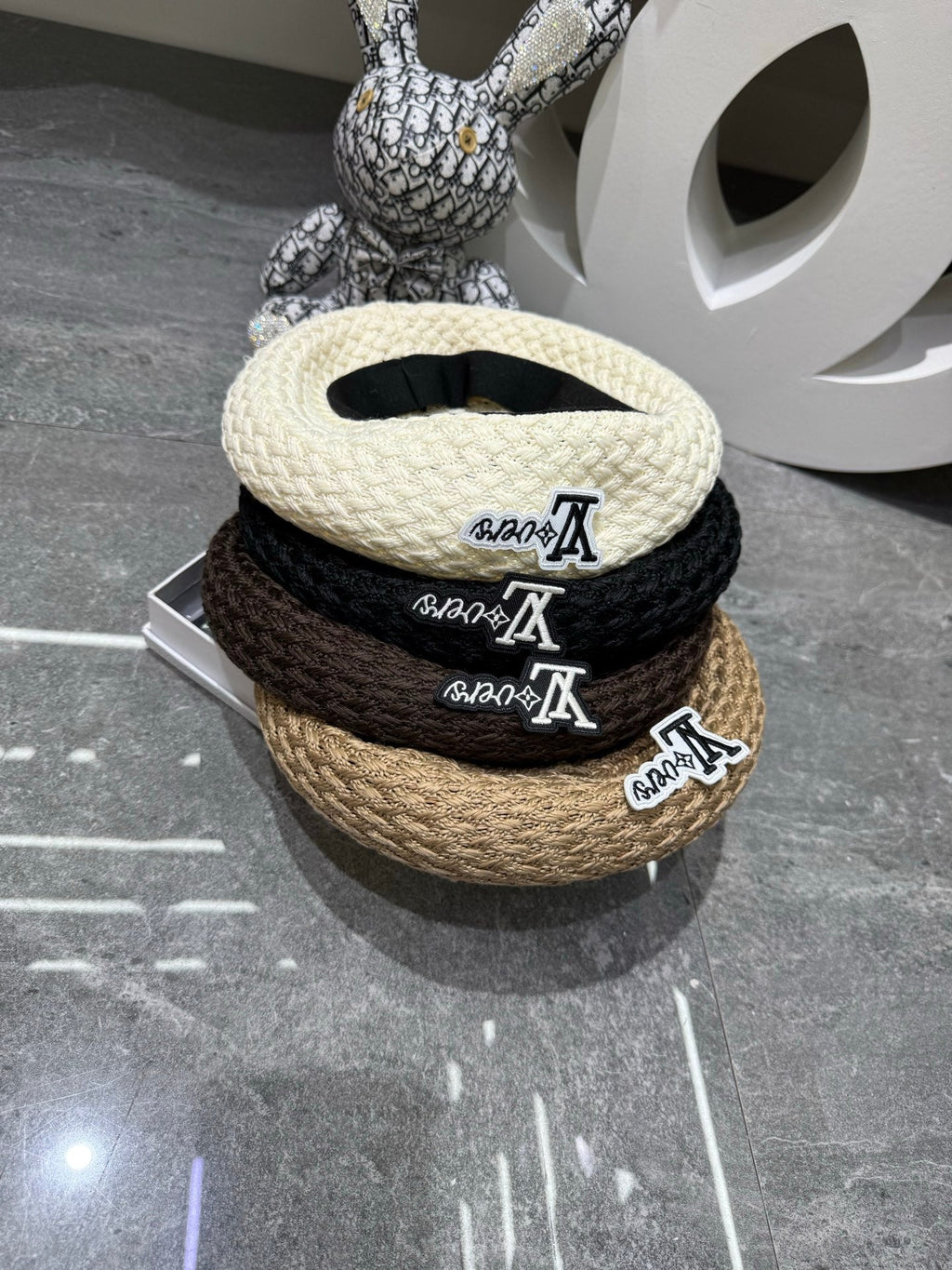 Woven Open Knit Beret - image 5