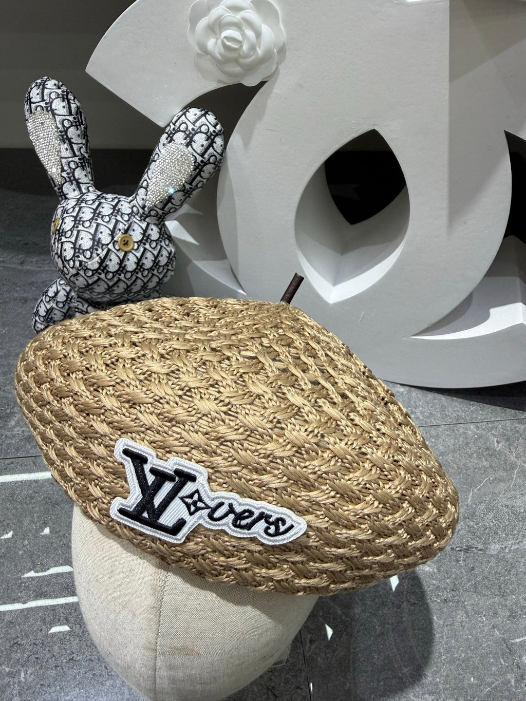 Woven Open Knit Beret - image 6