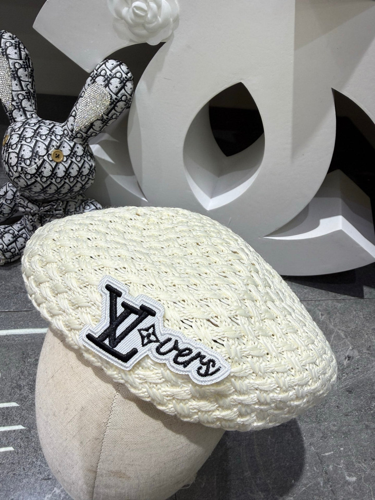 Woven Open Knit Beret - image 8