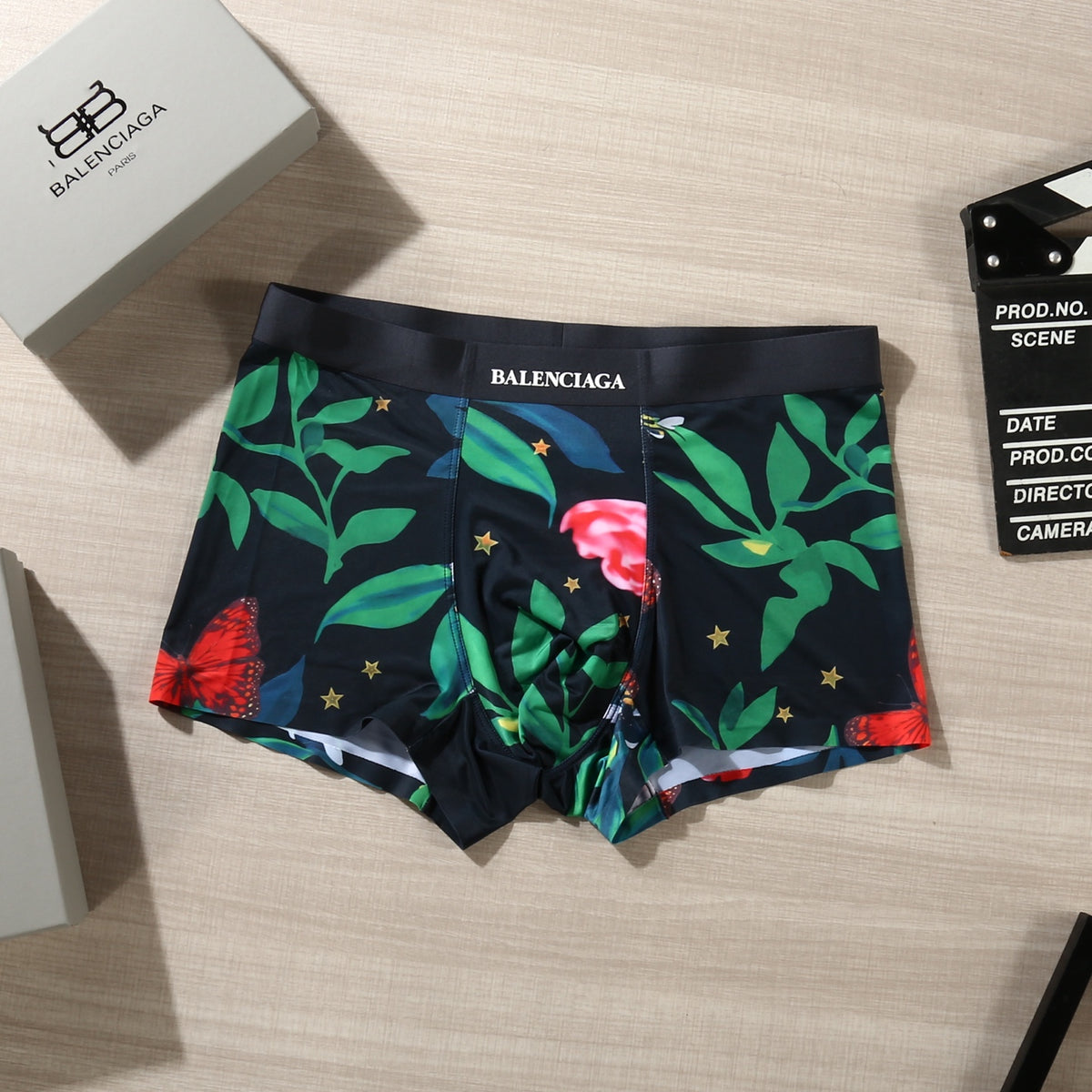 Balenciaga dark floral print boxer briefs - view 7