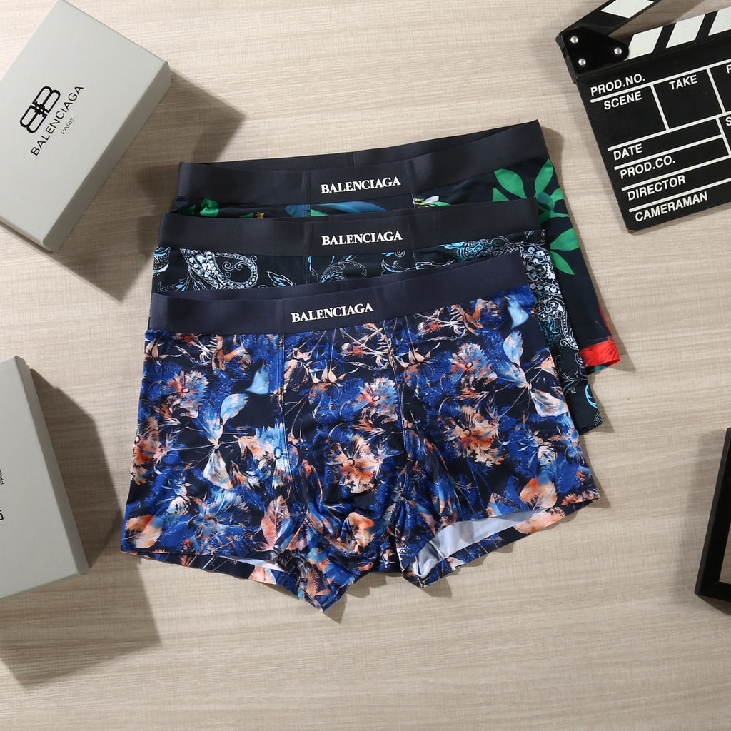 Balenciaga dark floral print boxer briefs - view 2