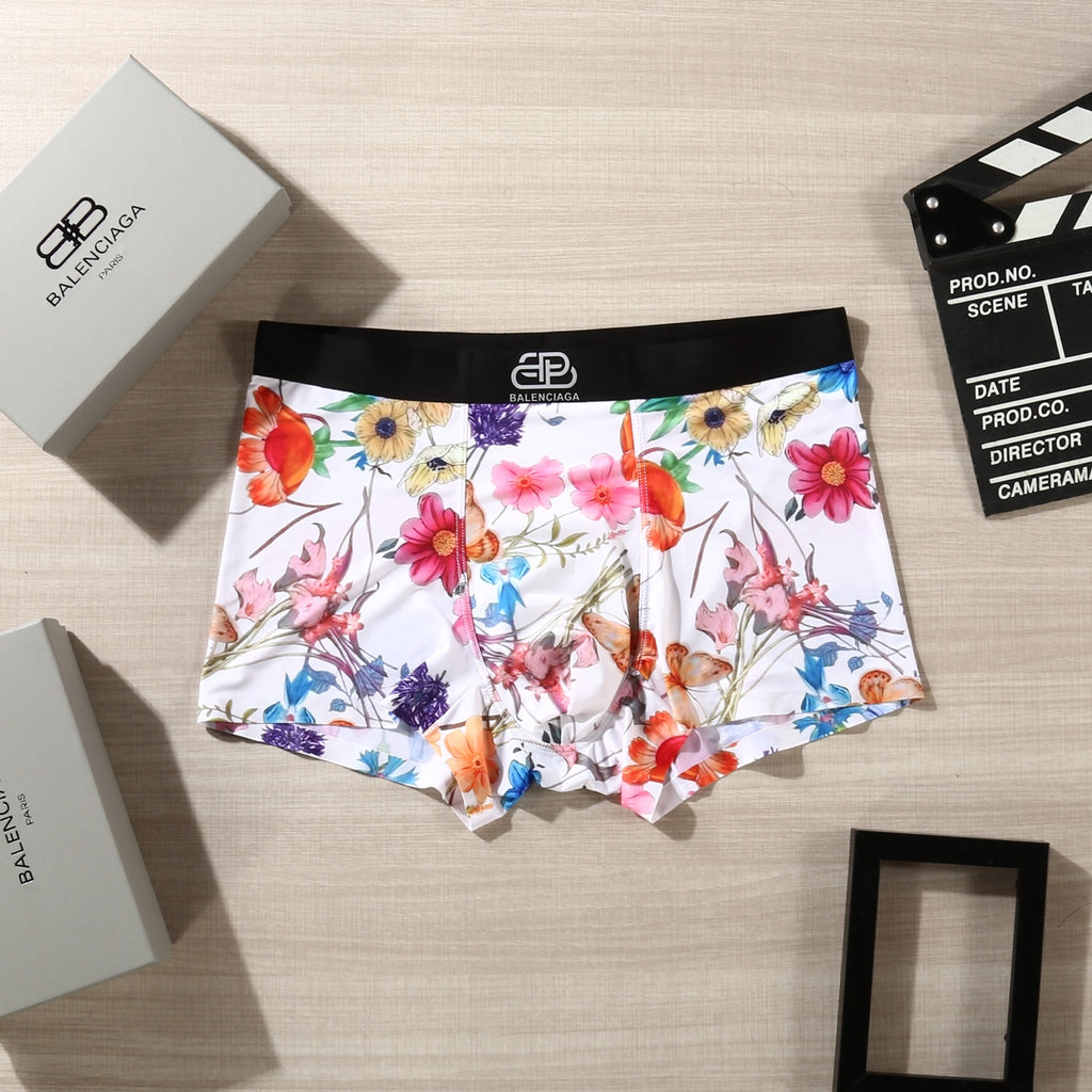 Balenciaga white floral print boxer briefs - view 8