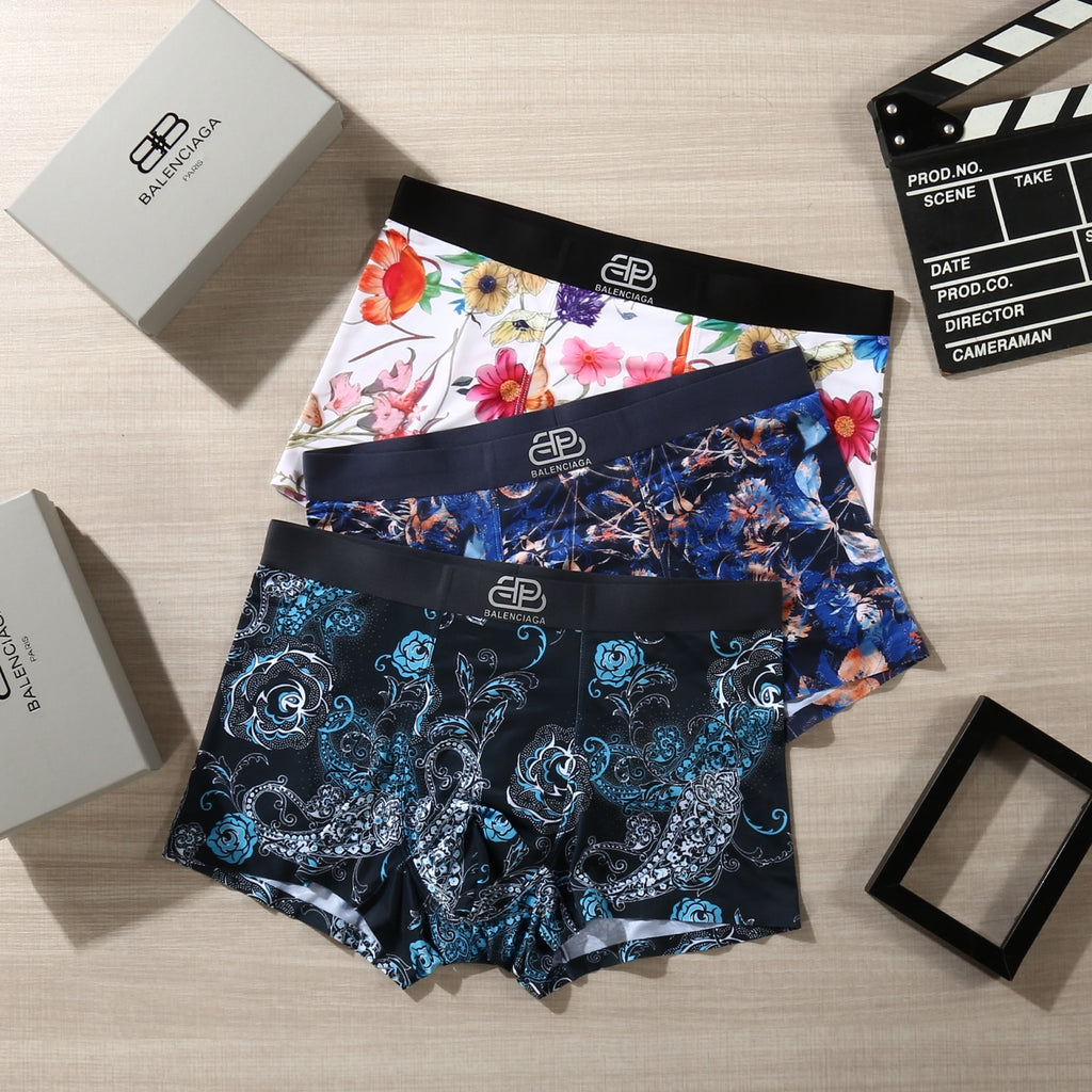 Balenciaga white floral print boxer briefs - view 4