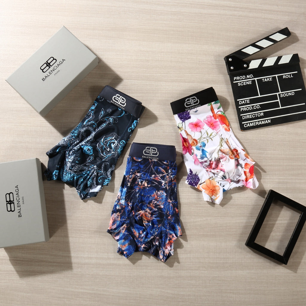 Balenciaga white floral print boxer briefs - view 6
