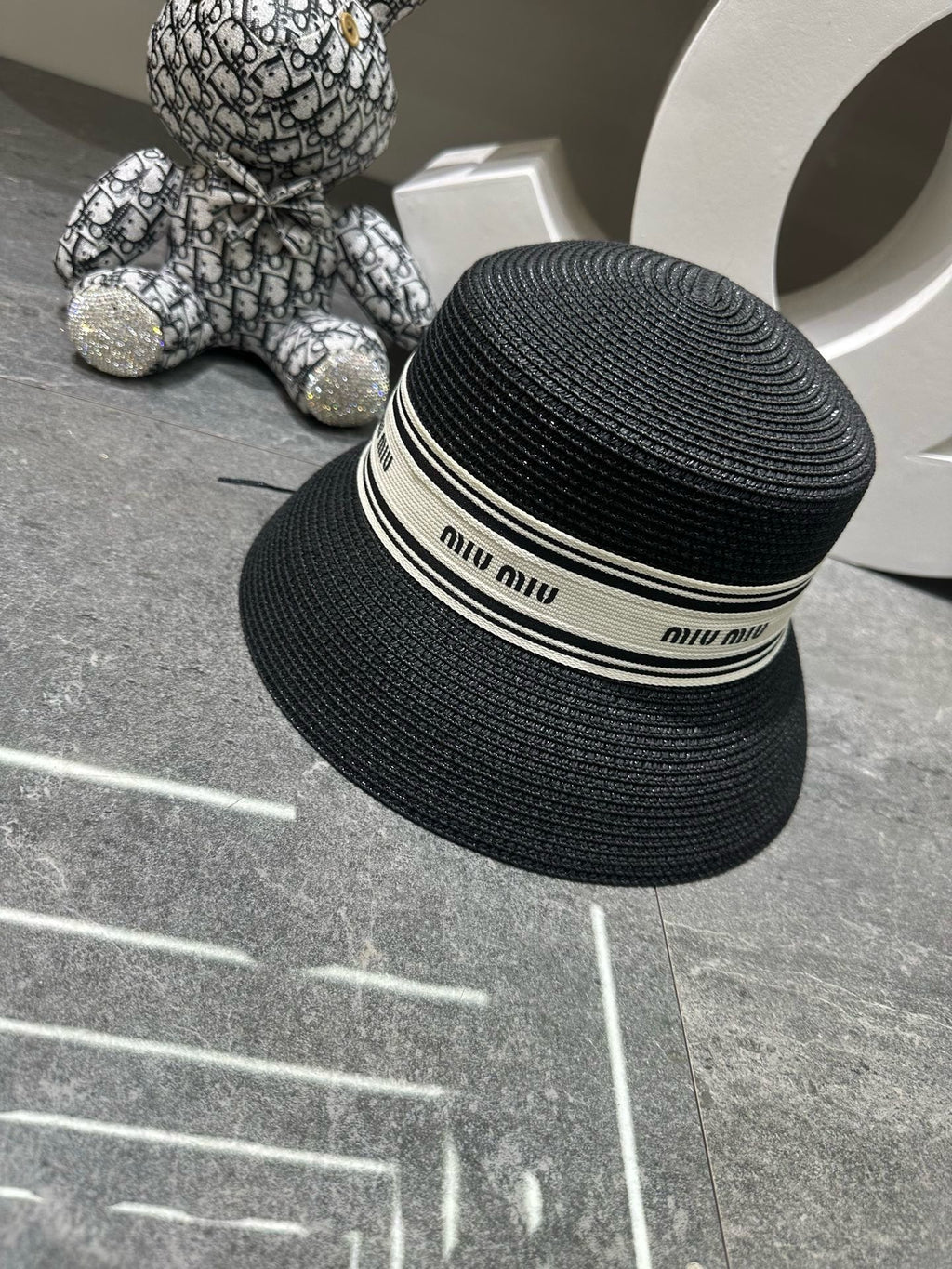 Miu Miu Woven Open Knit Bucket Hat - image 9