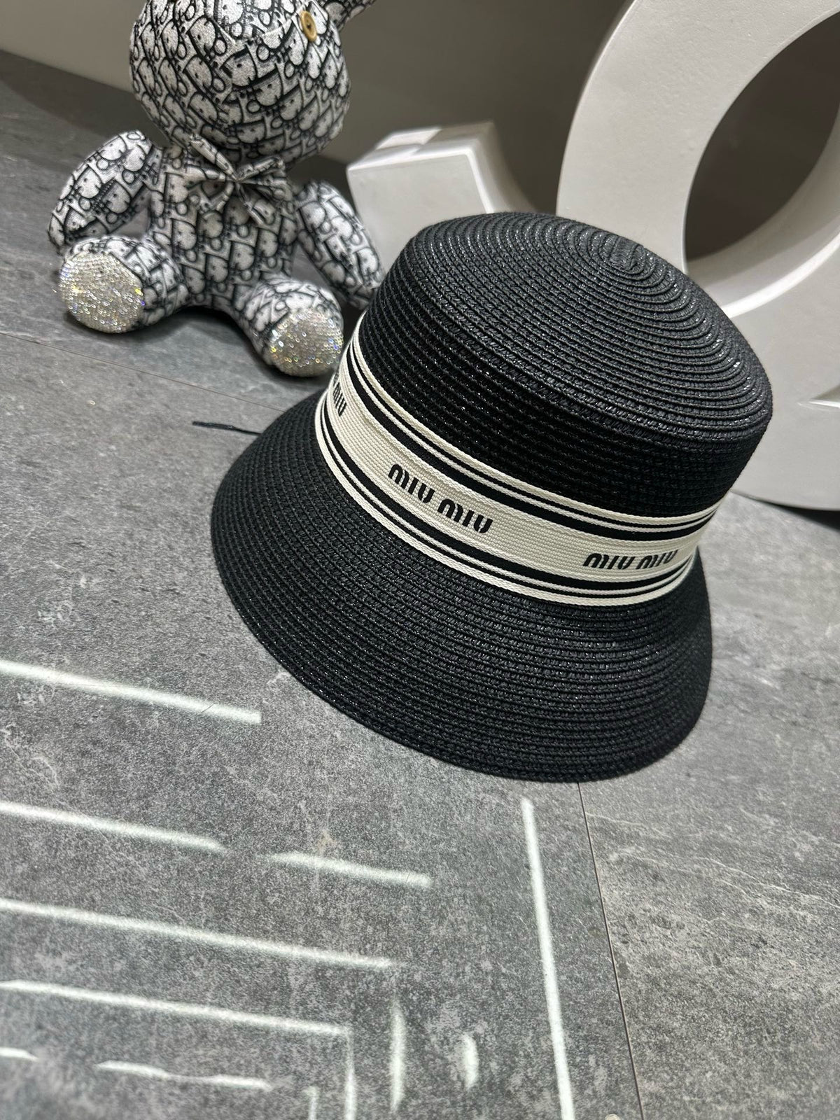 Miu Miu Woven Open Knit Bucket Hat - image 9