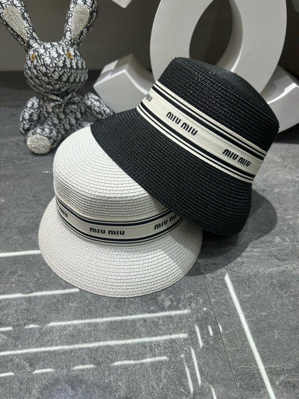Miu Miu Woven Open Knit Bucket Hat - image 8