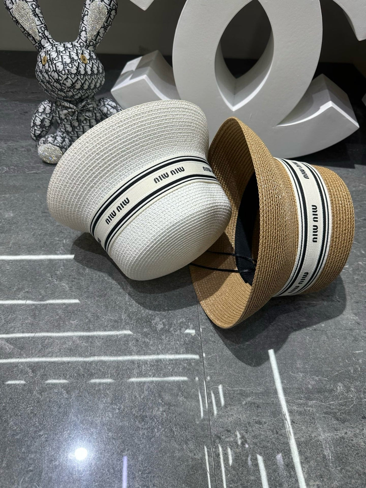 Miu Miu Woven Open Knit Bucket Hat - image 6