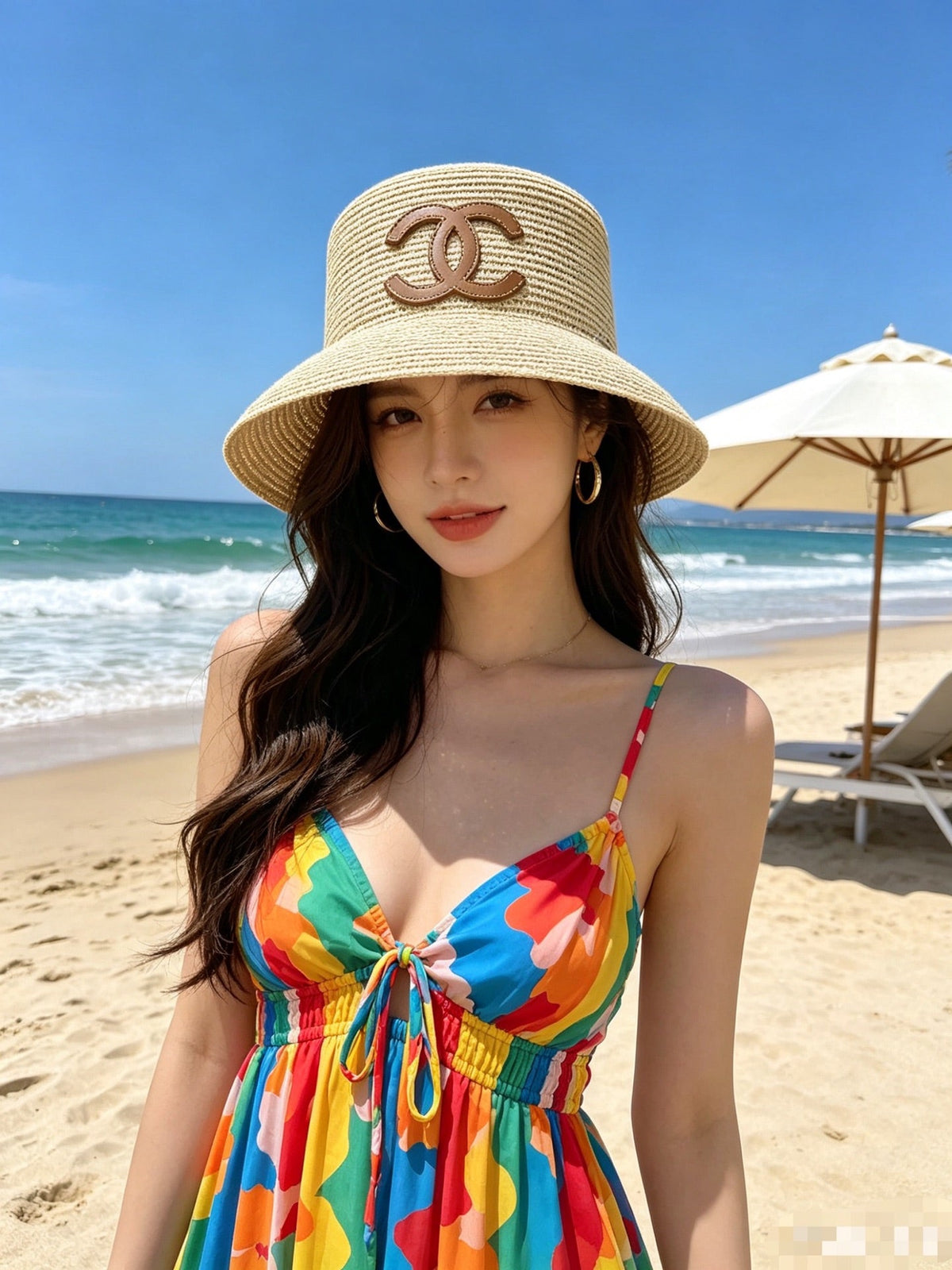 Chanel Woven Open Knit Bucket Hat - image 2