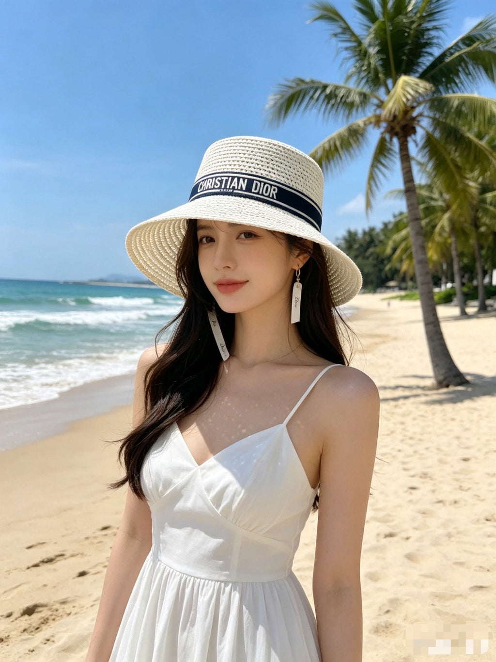 Dior Woven Open Knit Bucket Hat - image 2