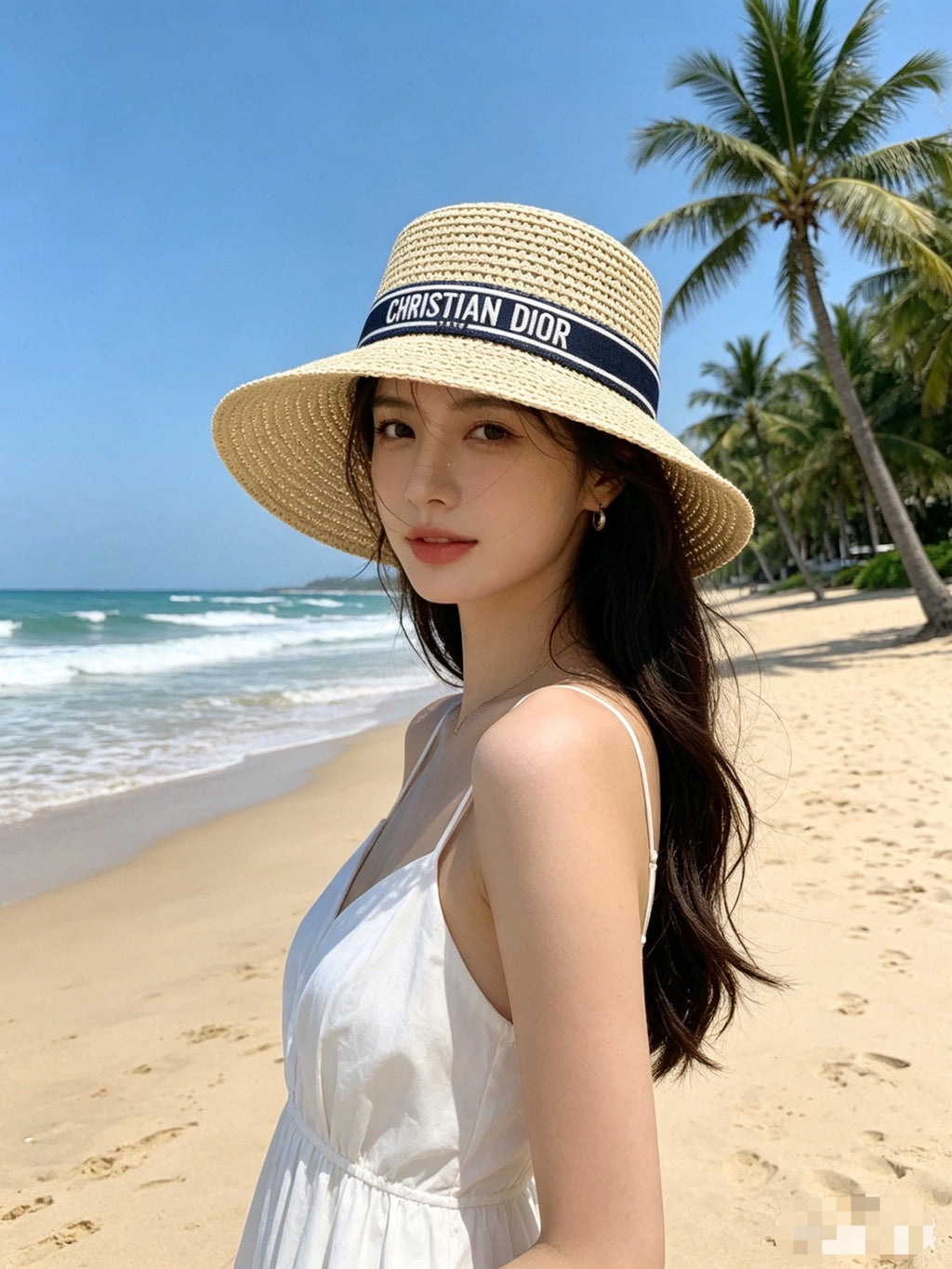 Dior Woven Open Knit Bucket Hat - image 3