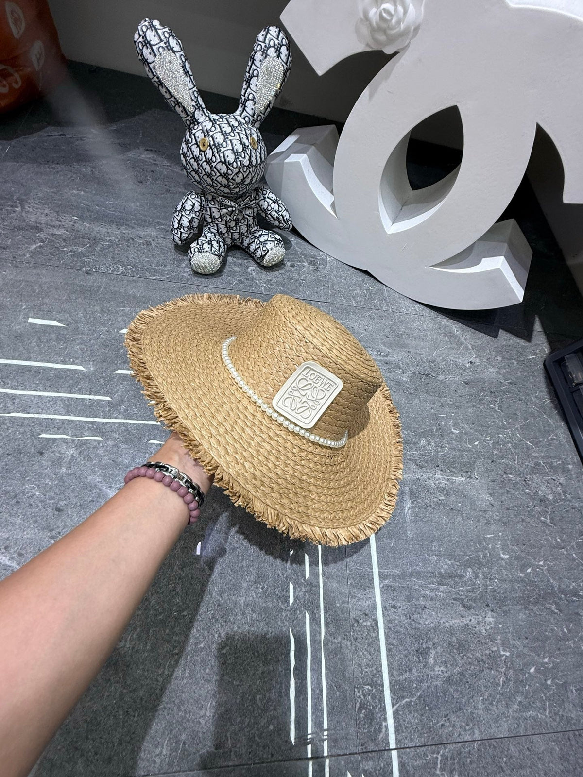 Loewe Woven Open Knit Hat - image 9
