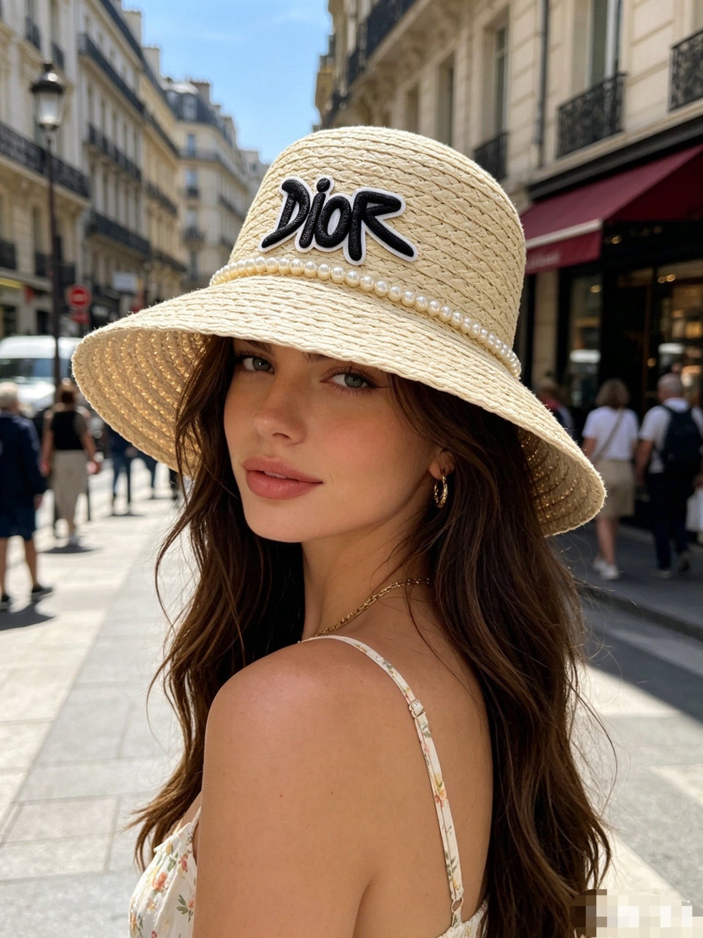 Dior Woven Open Knit Bucket Hat - image 4
