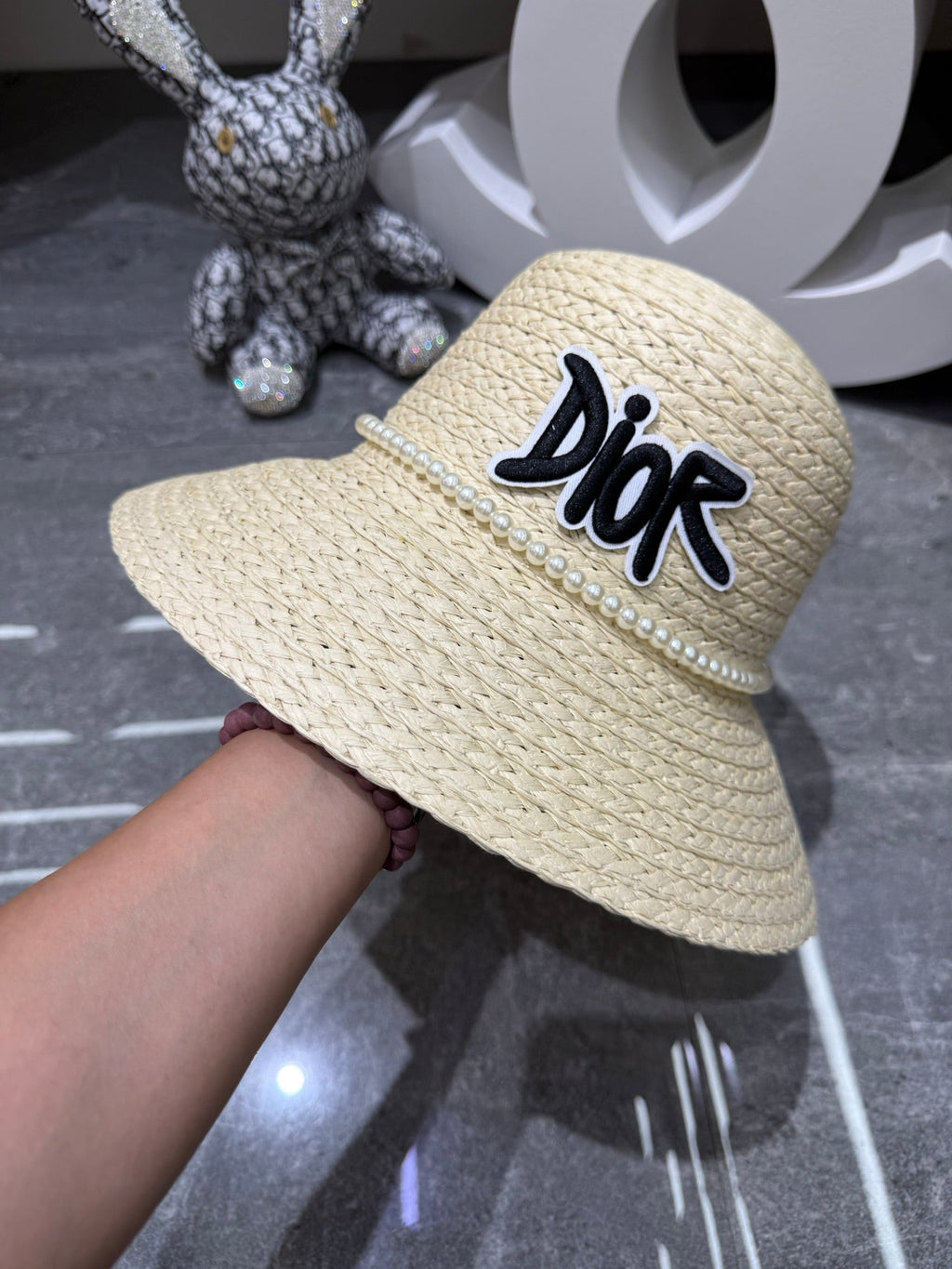 Dior Woven Open Knit Bucket Hat - image 9